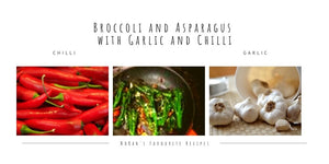 Tender Stem Broccoli and Asparagus with Garlic and Chilli