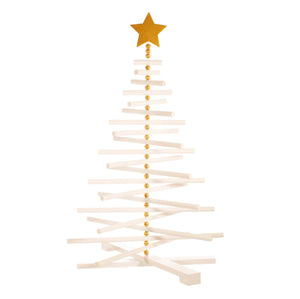 White Wooden Standing Xmas Tree