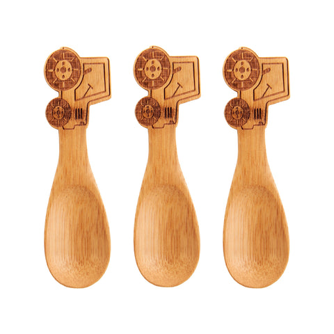 Set of 3 Bamboo Tractor Spoons
