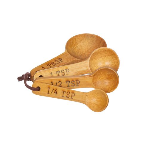 Set of 4 Bamboo Measuring Spoons